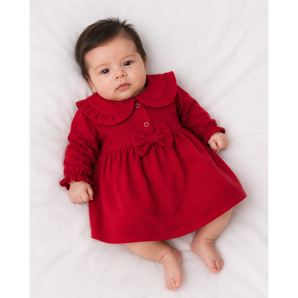 Vestido bebê em malha de algodão Isís