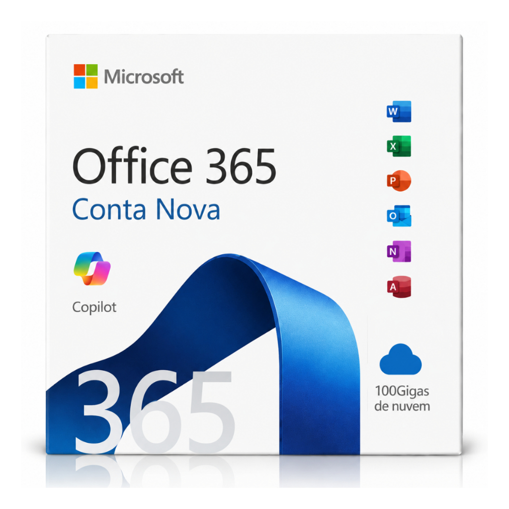 Microsoft Office 365 | 100Gb | Entrega Física MAC PC Tablet iPad | Licença Anual | 01 Usuário