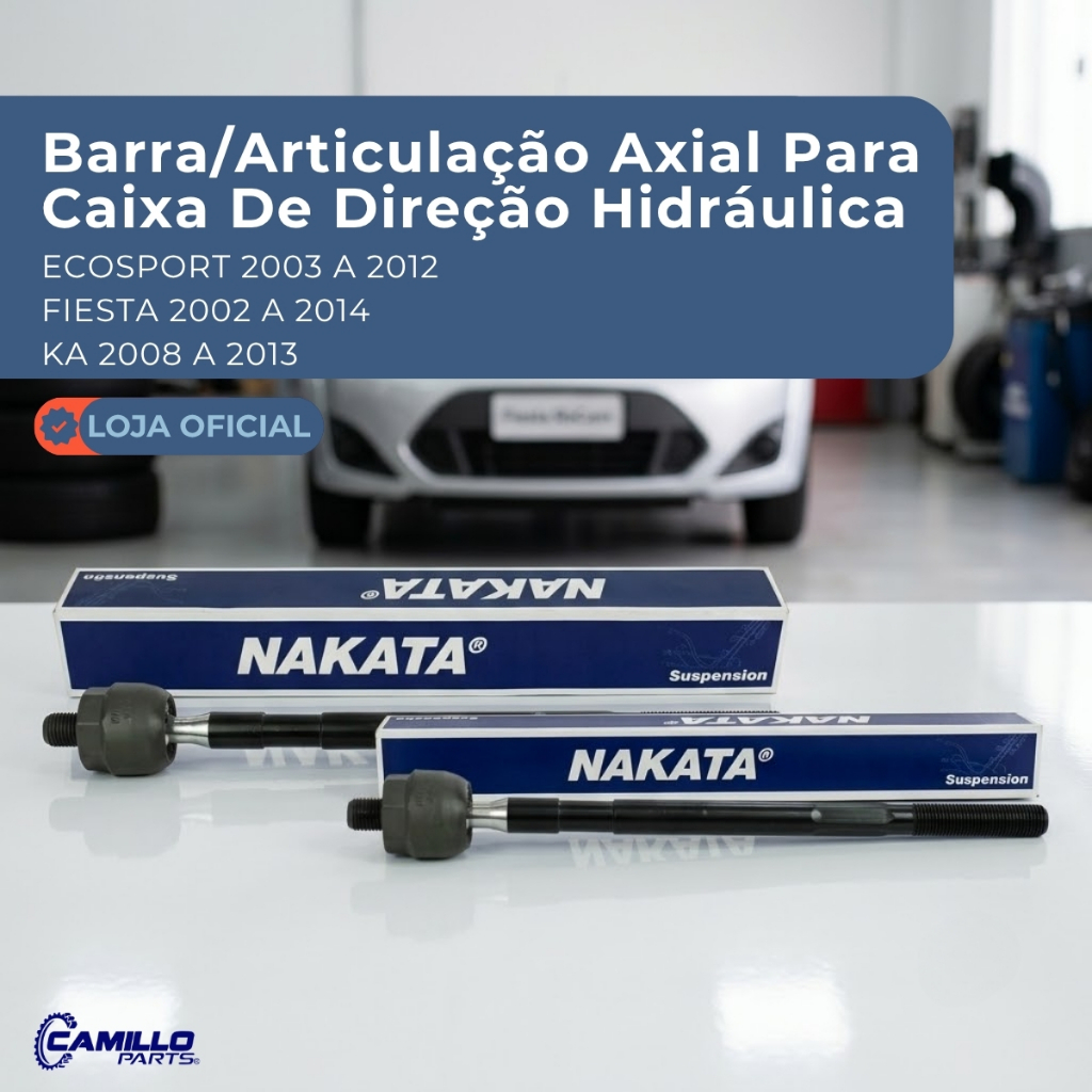 Par Barra Articulação Axial Caixa Direção Hidráulica Ford Fiesta Ecosport Ka Nakata