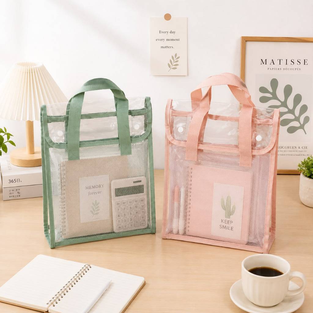 Bolsa Tutor de grande Capacidade Para Estudantes, Bolsa de Malha Transparente, Bolsa de Livros 8617