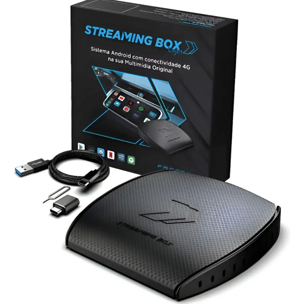 Streaming Box Light Faaftech 4GB RAM Sistema Android CarPlay Multimidia Original