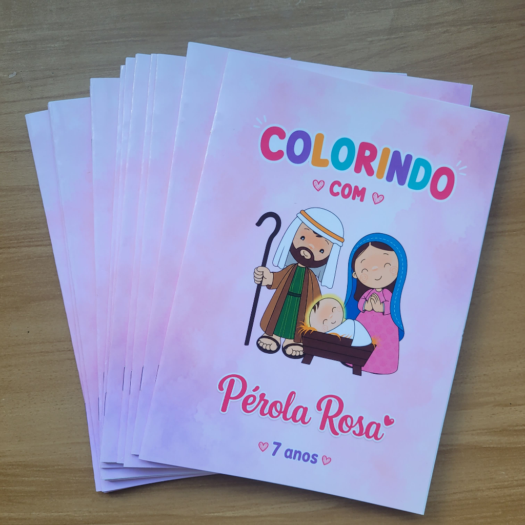 Revistinha Livrinho de colorir personalizado - sagrada família - lembrancinha para aniversário sagrada família