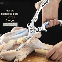Tesoura de Cozinha Alta Durabilidade Para Legumes, Carnes e Frangos