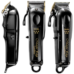 Máquina de Cortar Cabelo Profissional Wahl Magic Clip Black Cordless Sem Fio com 8 Pentes para Corte e Degradê
