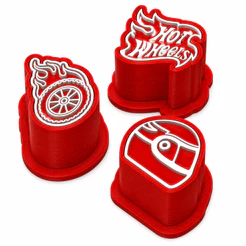 Kit Modelador Ejetor para Doces e Brigadeiros - Tema Hot Wheels - Tema Carros
