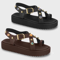 Sandália Papete Feminina Moleca Tratorada Flatform Pedrarias Original