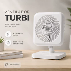 Ventilador Portátil De Mesa Delta Turbi 3 Velocidades Ventilador Pequeno 30cm Ventilador Parede Potente Venti-delta