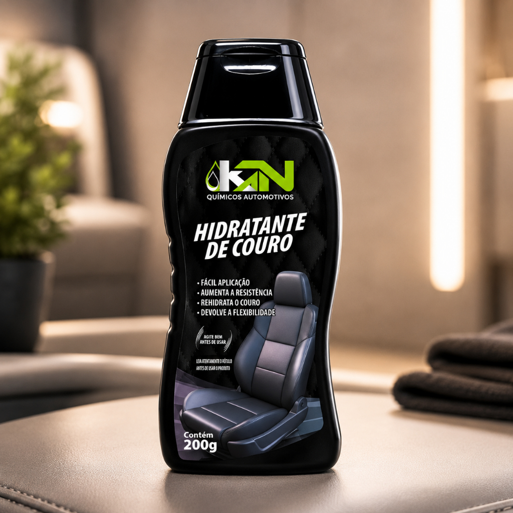 Hidratante De Couro KN Gel 200g Renova Bancos de Carro Moto.