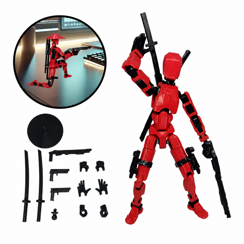 Boneco Articulado Dummy 13 3D para Montagem Presente Criativo Desenho Anatomia Stop Motion Artistas