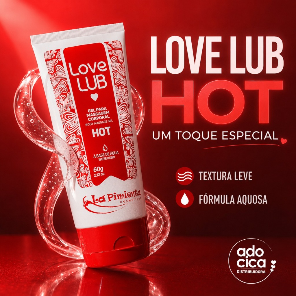 GEL LOVE LUB DESLIZA SUAVE, ESQUENTA OU ESFRIA