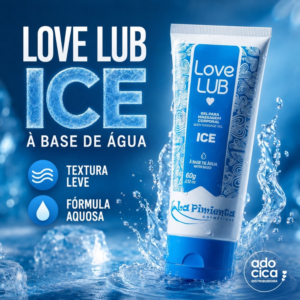 GEL LOVE LUB HOT DESLIZE SUAVE EM TODOS OS MOMENTOS