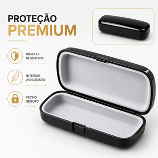 Estojo para Óculos Rígido Case Protetor Universal Porta Óculos Premium