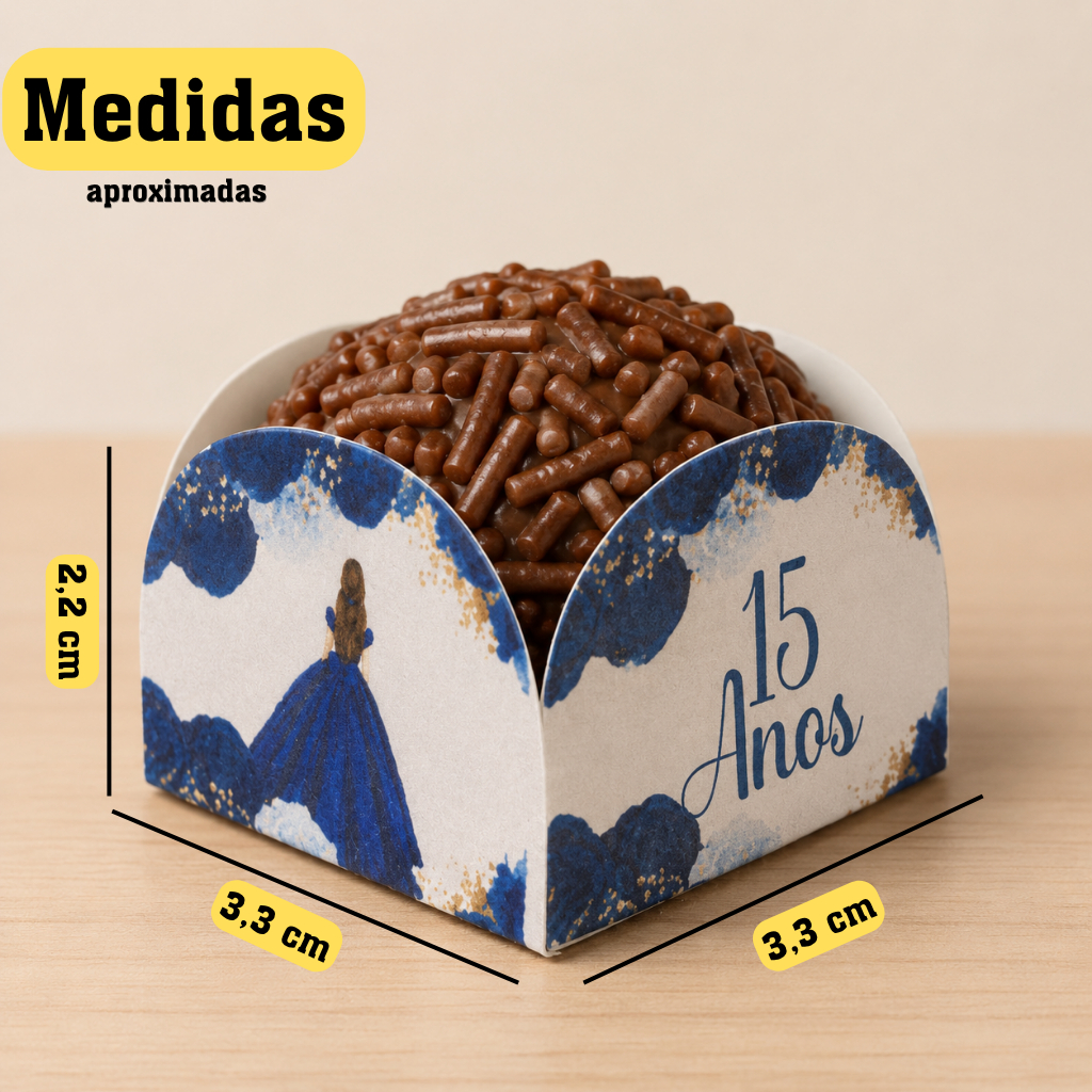 Forminha para Doces 4 Pétalas Tema 15 anos | Forminhas de Doces | Aniversario 15 anos — imagem 2 de 2