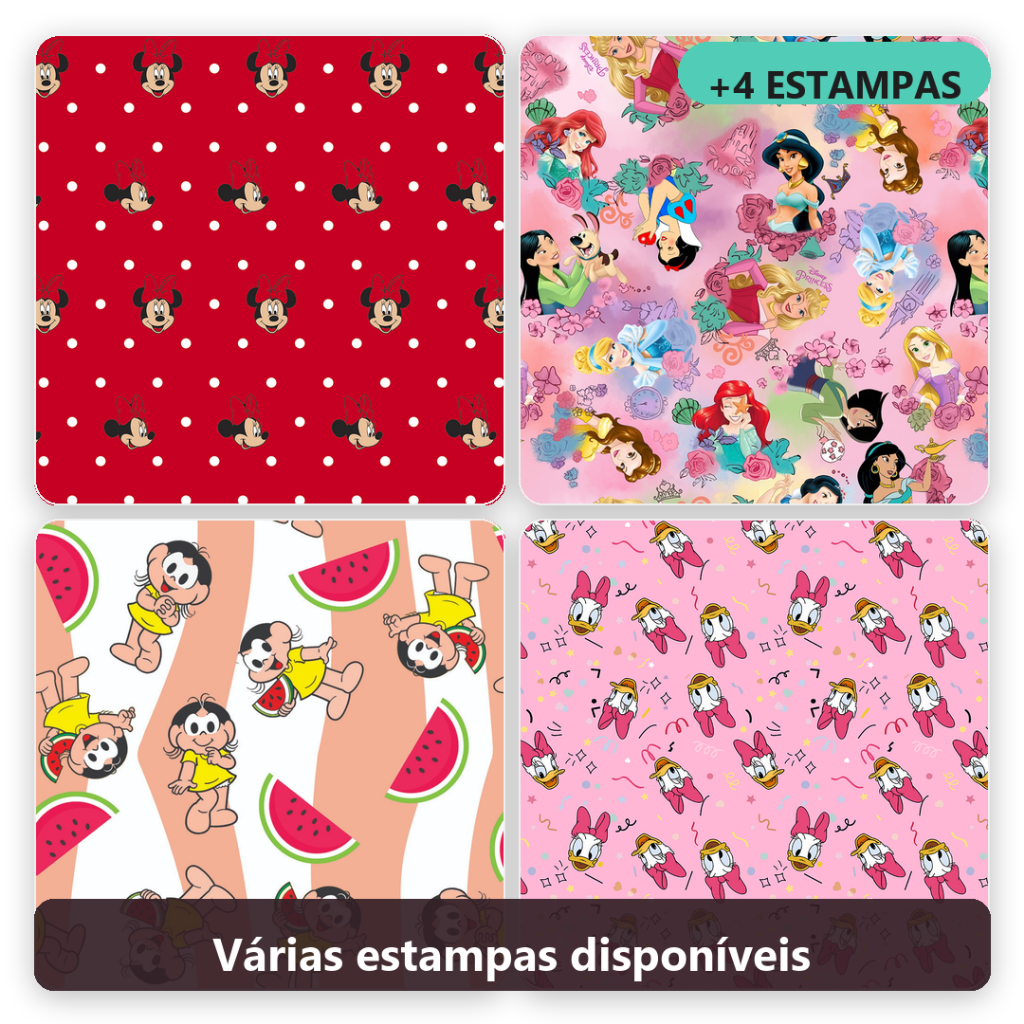 Tecido Oxfordine Infantil Estampado Personagens Variados 04