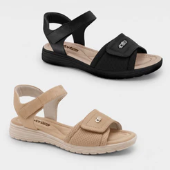 Sandalia Feminina Comfortflex Velcro Ortopédica Esporão conforto