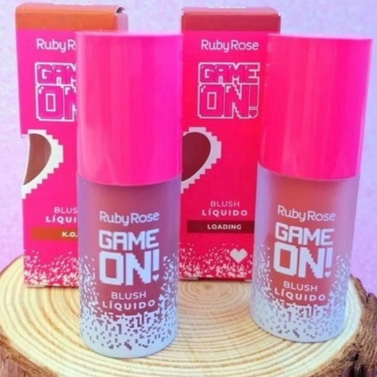 Blush Líquido Ruby Rose Game On 3 em 1( blush+batom+sombra )