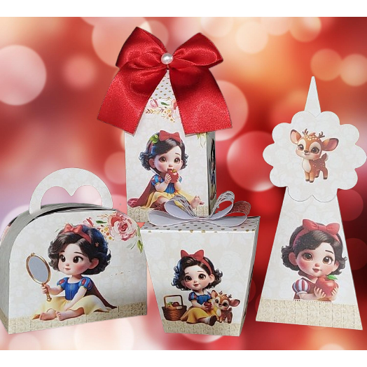 KIT FESTA BRANCA DE NEVE BABY CAIXAS PERSONALIZADAS BRANCA DE NEVE  LEMBRANCINHA BRANCA DE NEVEPEGUE E MONTE