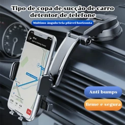 Suporte para Celular com Ventosa Poderosa e Ajuste de Ângulo
