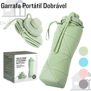Garrafa dobrável de silicone, 600 ml (Casa Essencial)
