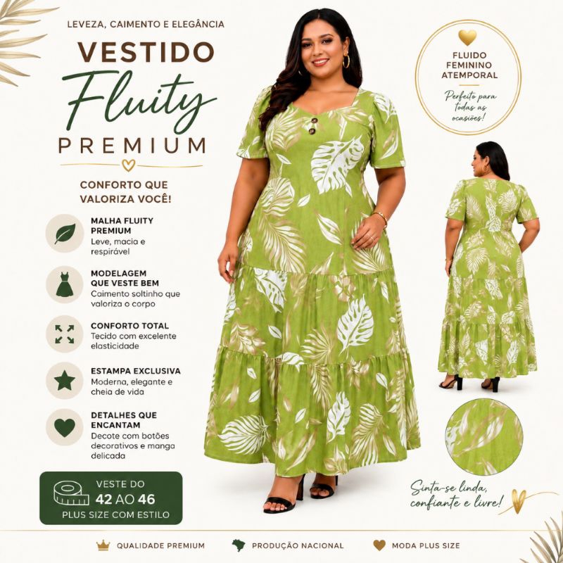 Vestido Feminino Longo Estampado 3 Marias Elegante Evangélica Lançamento Malha Ajustável
