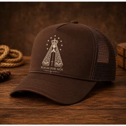Boné nossa senhora estilo trucker aba curva telinha respirável- Envio rápido
