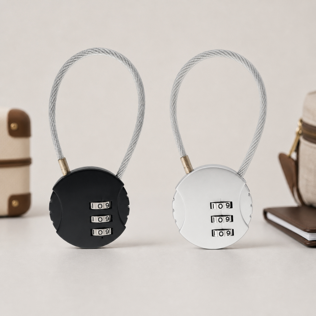 Cadeado com Senha para Mala Mochila Armário Bagagem sem Chave Cabo de Aço