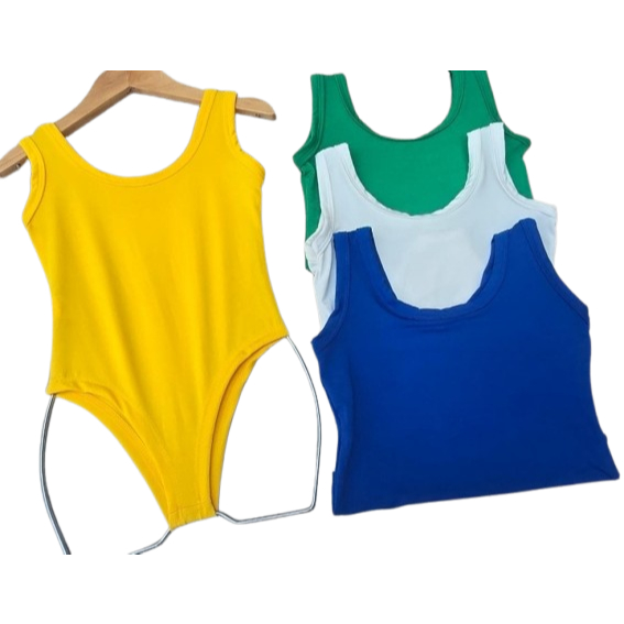 Body Infantil Menina Regata Suplex Collant Colorido Roupa Infantil Menina Bori Feminino Juvenil