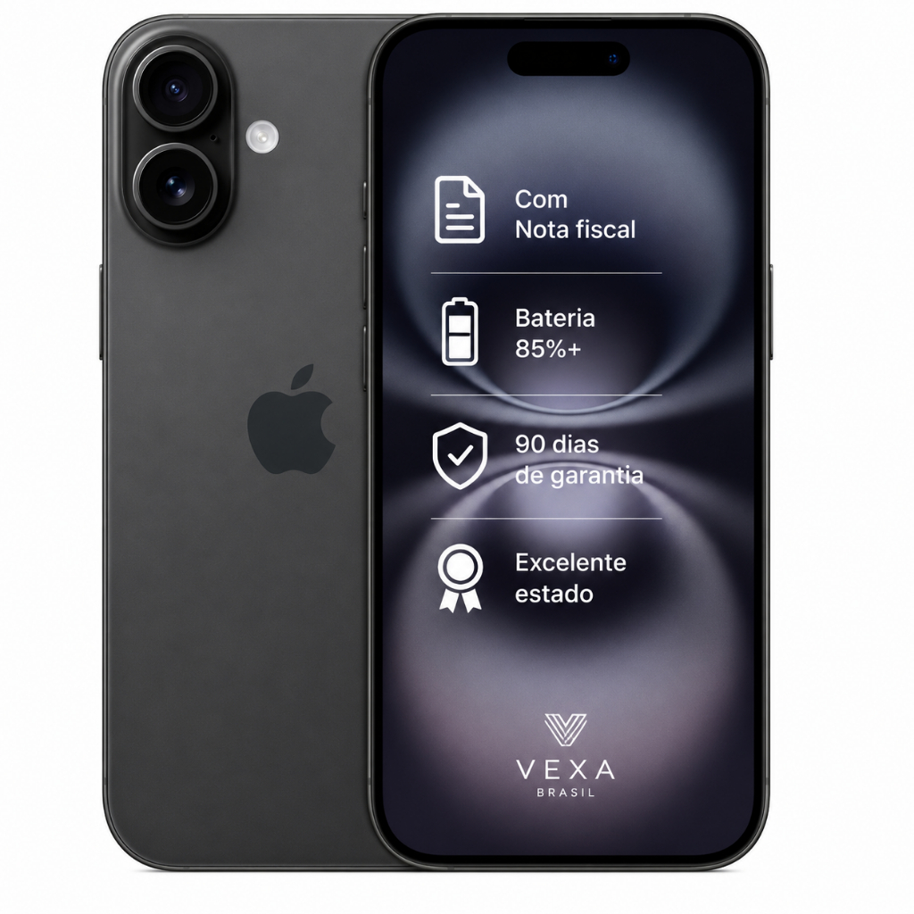 Apple iPhone 16 128GB | Semi Novo Premium | Bateria Mínima 85%