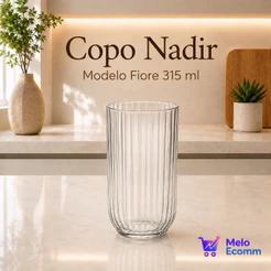 COPO FIORE 315 ML / COPO NADIR / COPO VIDRO / KIT COM 6 COPOS