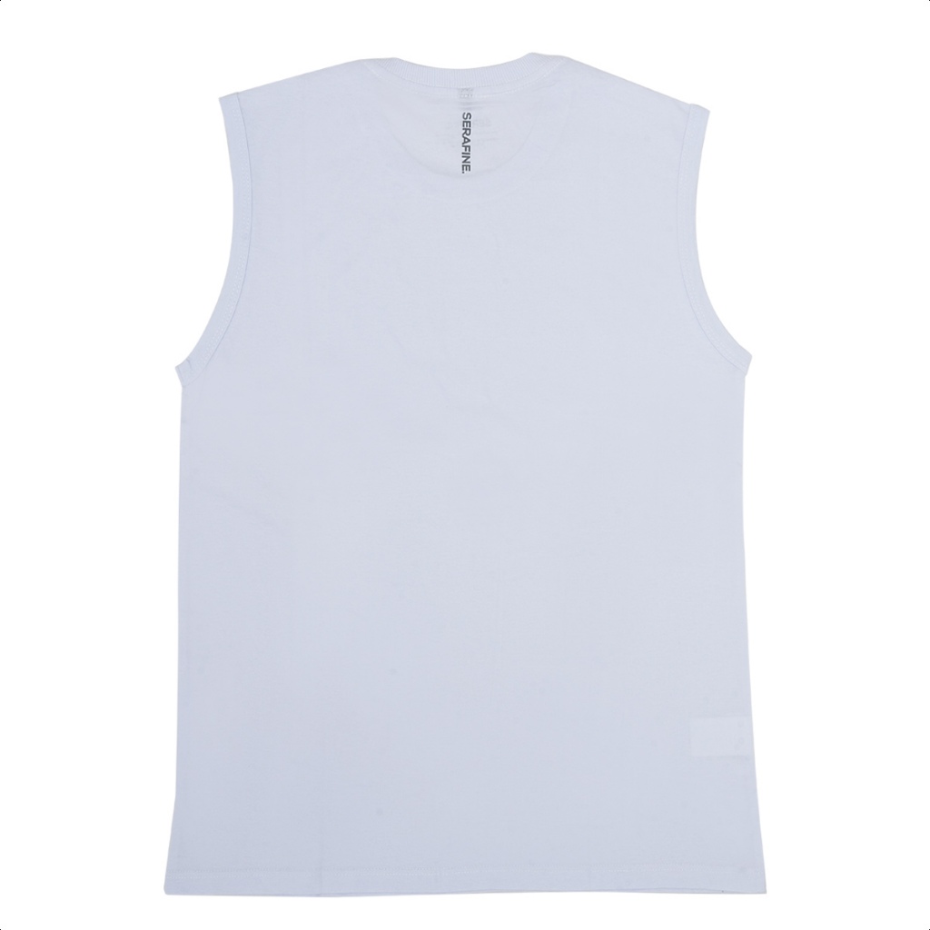 Regata Masculina 100% Algodao Serafine Basica Premium Conforto Branca