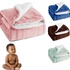 Cobertor Berço para Bebê - Dupla Face Sherpa Felpuda - cobertor bebe dupla face - cobertinha bebe