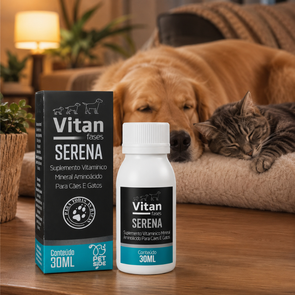 Calmante Natural para Cães e Gatos Reduz Stress Ansiedade Medo Fogos Agitação