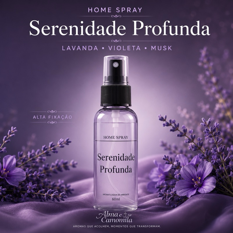 Imagem Aromatizador de Ambiente Home Spray 60ml Lavanda Violeta Musk Alta Fixação Perfume para Casa Relaxante