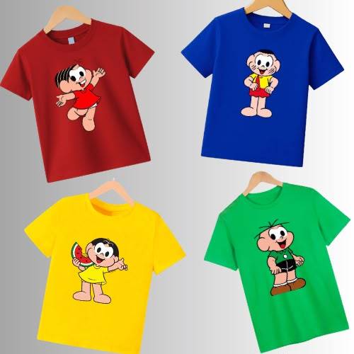 Camiseta Turma Da Mônica Infantil 100%ALGODÃO Premium PERSONAGENS Aniversário  Unissex Presente Classicos CONFORTAVEL