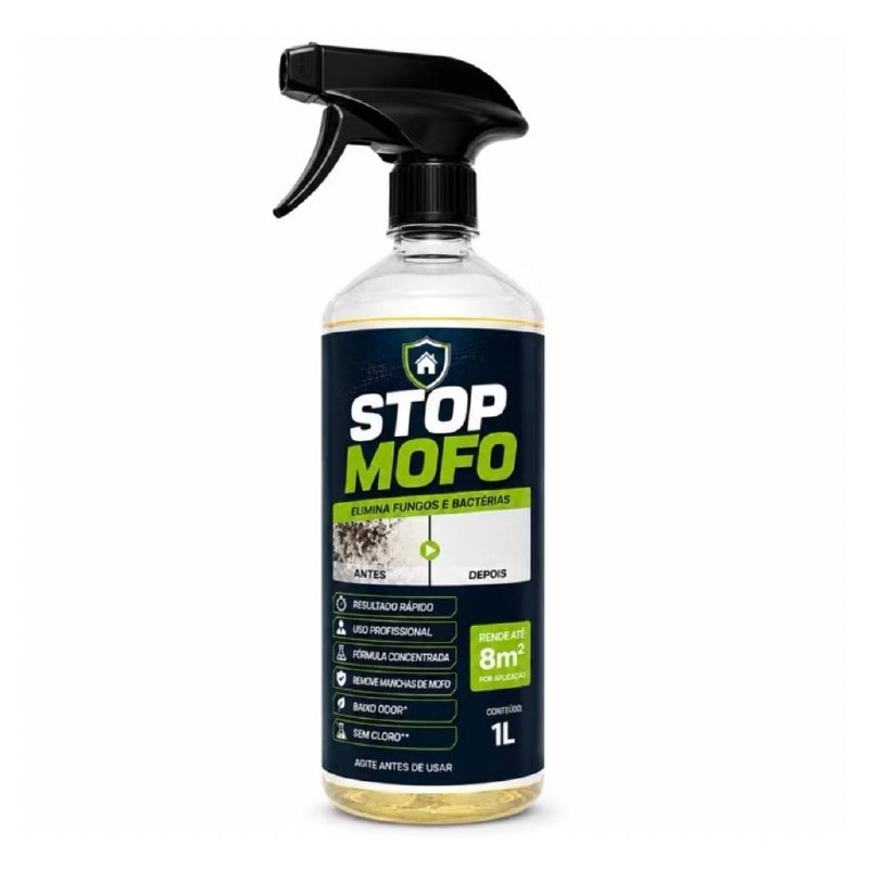 Stop Mofo Limpeza De Parede Teto Banheiro Contra Mofo E Bolor Uso Profissional com Borrifador