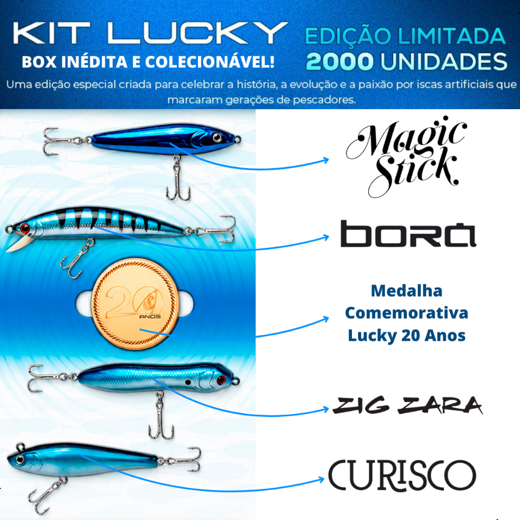 Isca Artificiai Lucky by Nelson Nakamura Box Comemorativo Edição Limitada Especial 20 Anos Exclusiva · foto 2