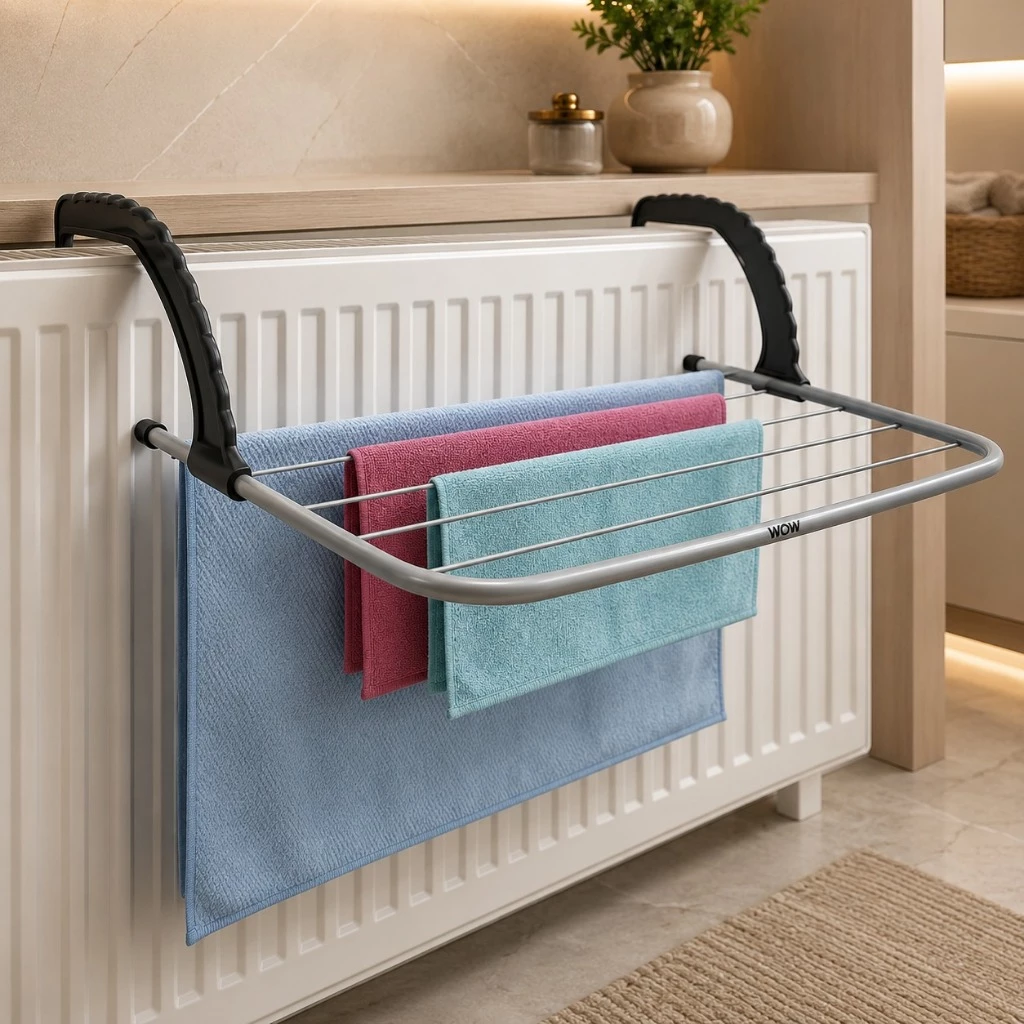 Varal Portátil Para Apartamento Secador De Roupas Prático e Retrátil Para Janela e Parede — imagem 1