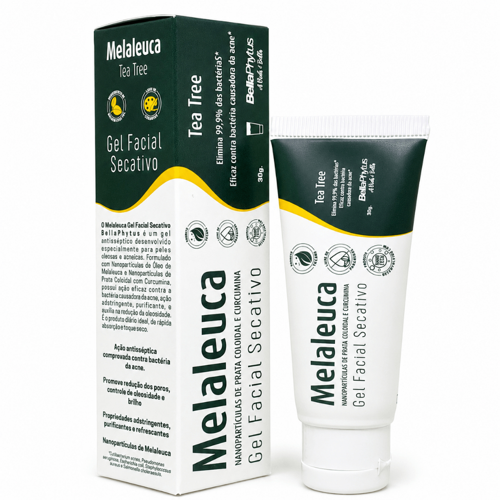 Gel Facial Melaleuca BellaPhytus 30g Cuidado Diário Pele do Rosto Hidratação e Textura Gel
