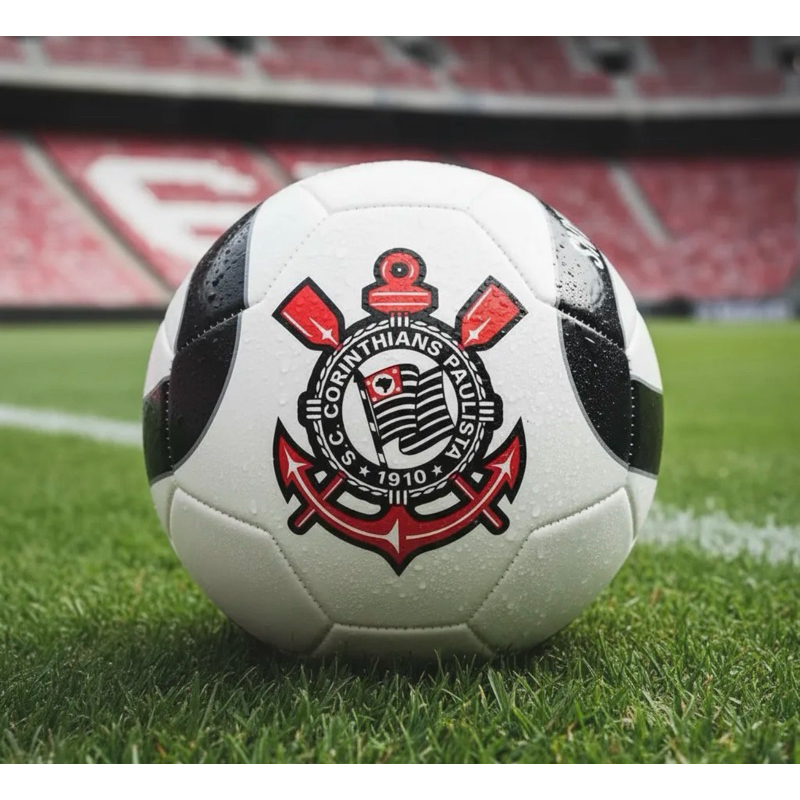 bola de futebol Corinthians + bomba de encher de brinde