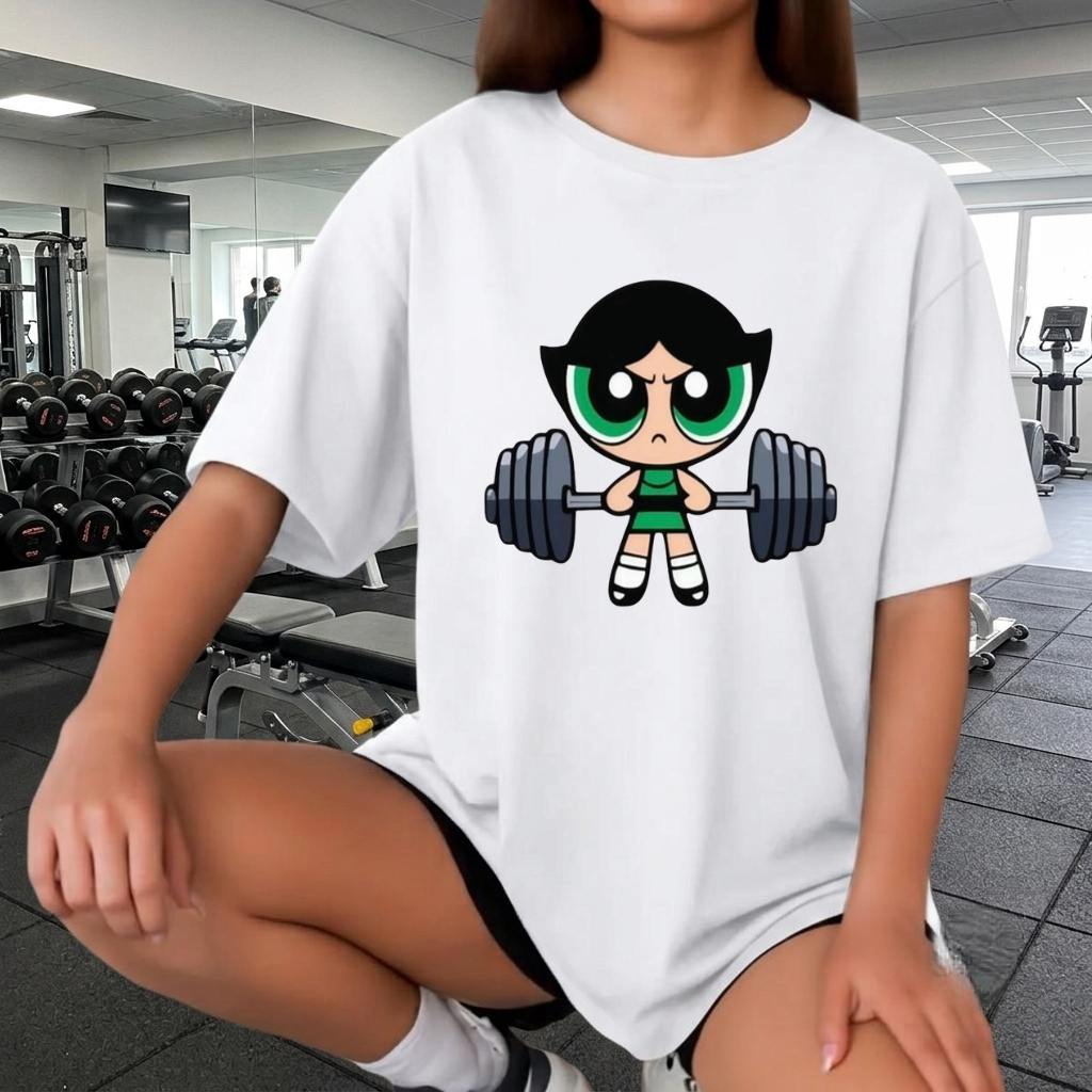 Camiseta Feminina Menina Poderosa 100% Algodão 30.1 Plus Size P Ao G3 Confortável Academia Envio Imediato