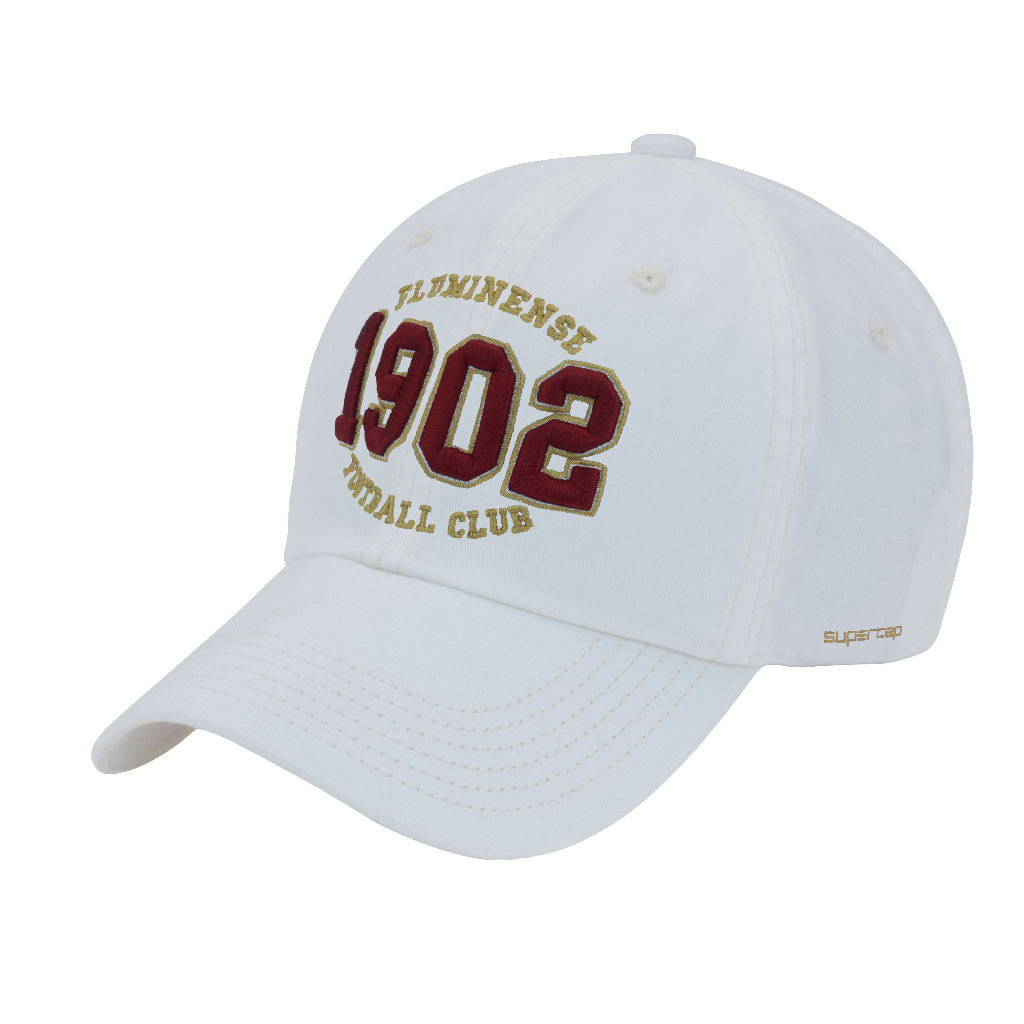 Boné Original Oficial Licenciado Fluminense 1902 Dad Hat Off White Aba Curva Supercap (38542)