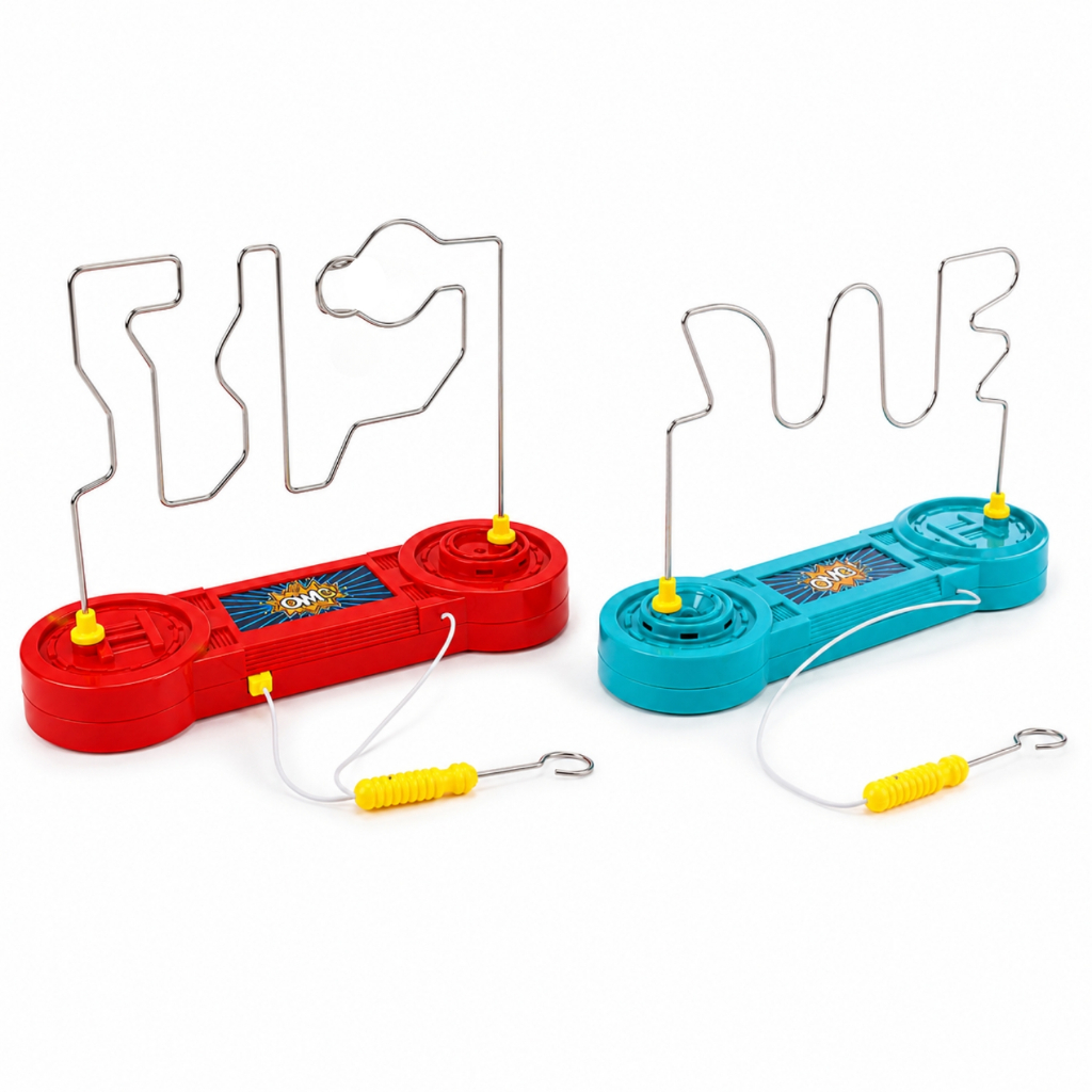 Jogo Desafio do Choque Alerta Sonoro Coordenação Labirinto Brinquedo Infantil Luz Som Criativo