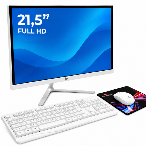 Computador All in One 21,5" Full HD Intel i7 5ª Geração 16GB SSD 512GB Wi-Fi Bluetooth Teclado Mouse