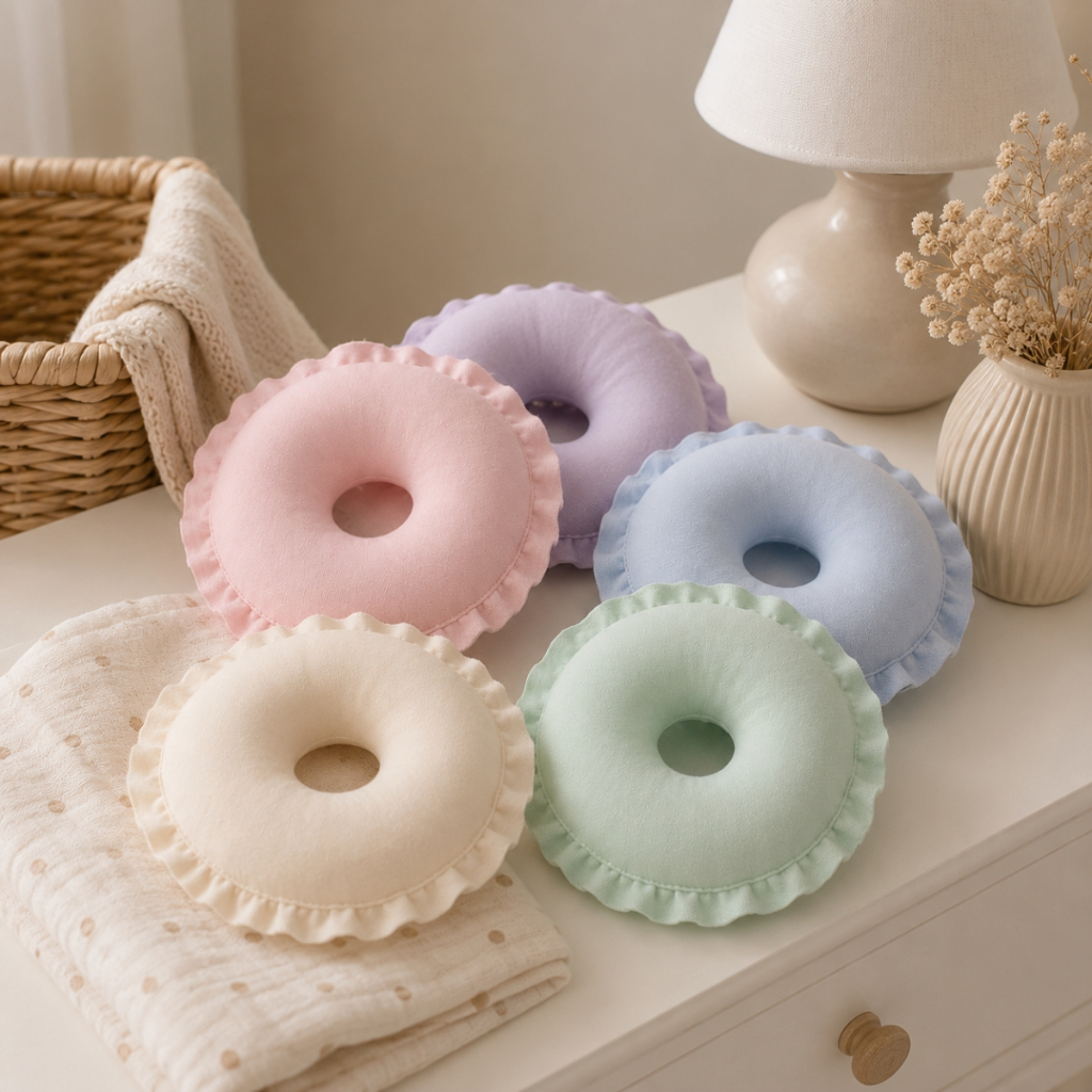 Kit 2 Rosquinhas de Amamentação Donut em Tricoline com Enchimento Antialérgico
