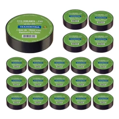 Kit 5, 10, 20 Fita Isolante 19mm X 5m PVC Resistente Preto Marca Tramontina Oferta Original