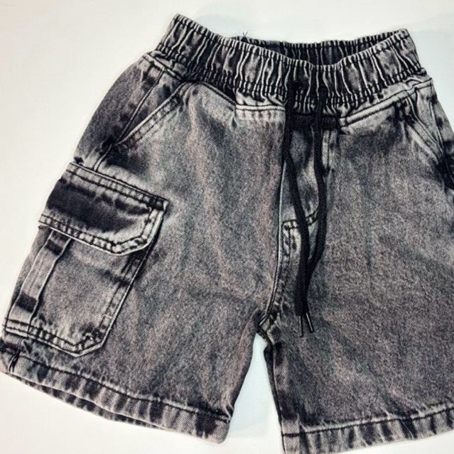 SHORT BERMUDA CARGO JEANS MENINO INFANTIL E JUVENIL BOLSO LATERAL 2 ao 16 ANOS
