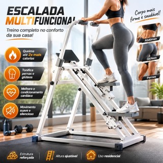 Simulador de Escada Stepper Cardio - DOBRÁVEL - LCD - Para Emagrecer e Definir Glúteos