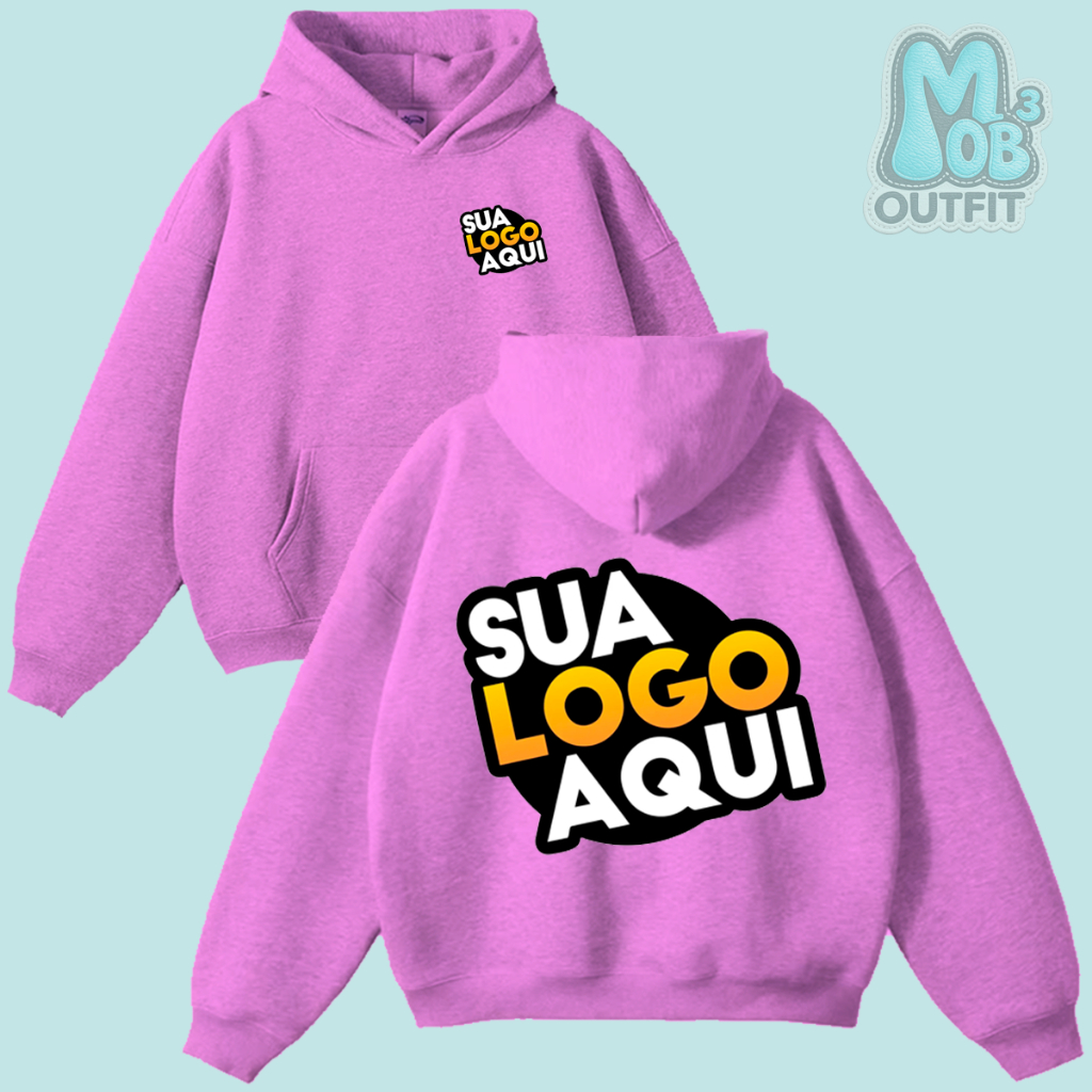 Moletom Canguru Capuz Flanelado Quentinho Personalizado | Presente Dia dos Pais Sua Logo Personalize