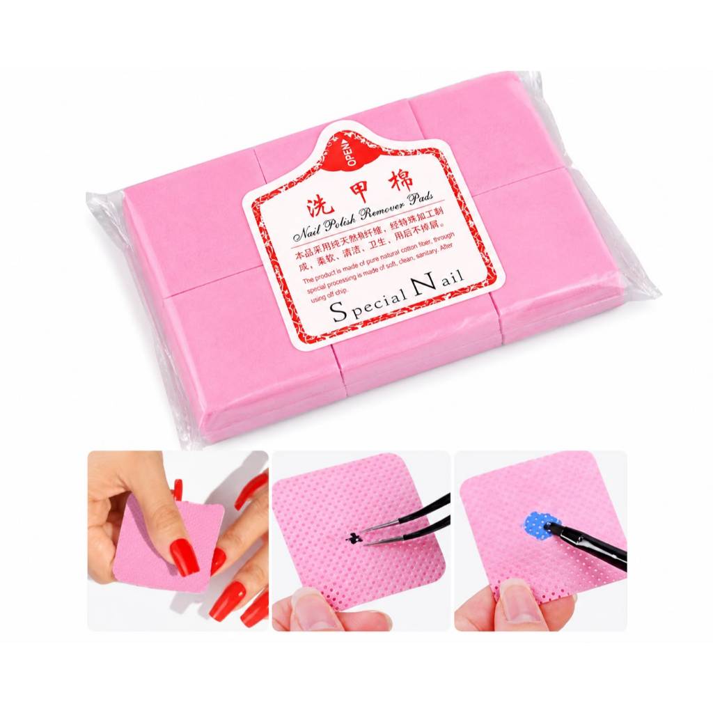 Algodão Prensado 500 Unidades Natural Remoção De Esmalte Unha De Gel Acrygel