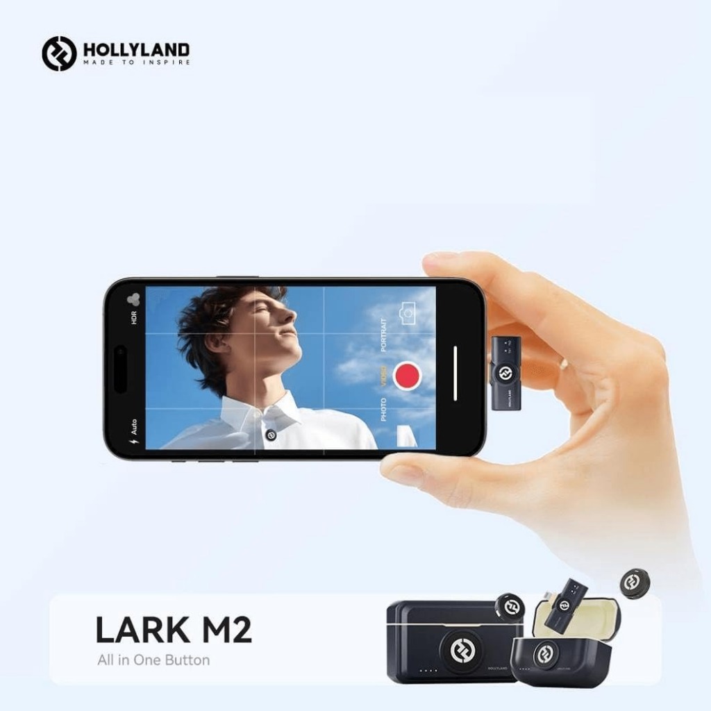 Microfone Sem Fio Para iPhone Hollyland Lark M2 Lightning 100% Original — imagem 2 de 2